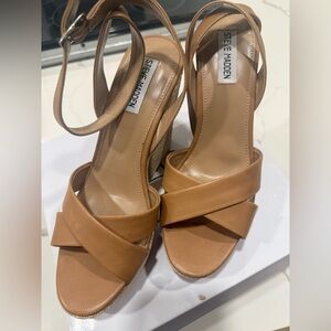 Steve Madden Tan Leather Women's Shoes